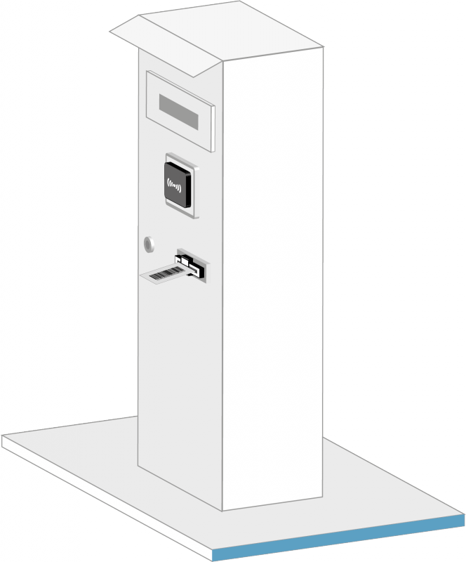 Borne d'entrée pour parking