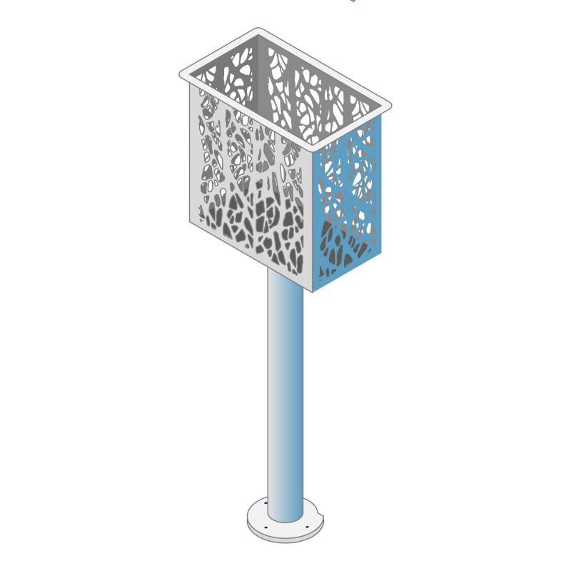 Poubelle pour récupérer les tickets de parking